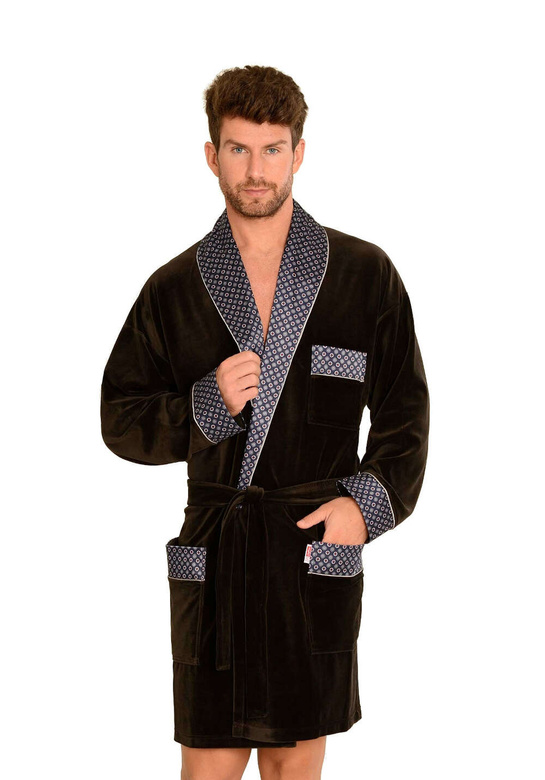 Szlafrok De Lafense 772 Bonjur krótki M-2XL męski jeans