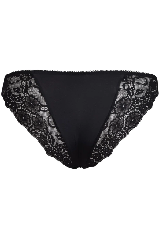 Koronkowe figi z ozdobnym tyłem Allure 2685, nero/czarny