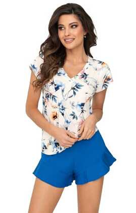 Piżama Donna Astrid 1/2 kr/r Cobalt S-2XL cobalt