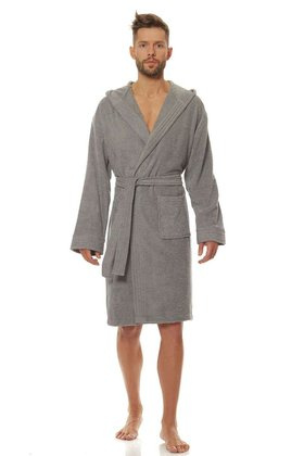 Szlafrok L&L 2103 M-2XL męski grafitowy