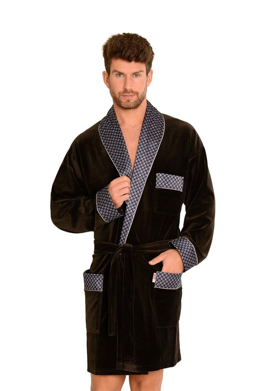 Szlafrok De Lafense 772 Bonjur krótki M-2XL męski jeans