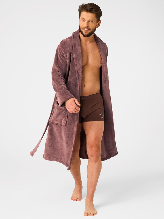 Szlafrok Key MGL 255 B25 M-2XL brązowy