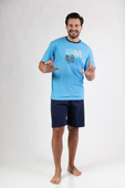 Piżama Regina 474 kr/r 2XL-3XL W25 męska niebieski