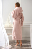 Szlafrok L&L 2556 Heaven długi S-2XL damski różowy pudrowy