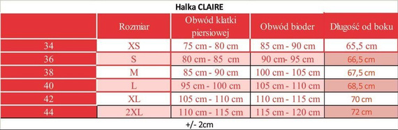 Satynowa koszulka nocna z wiązaniem CLAIRE, czerwień