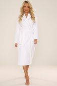 Szlafrok De Lafense 709 Manuela Frotte damski M-2XL biały