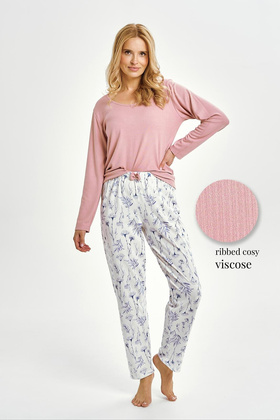 Piżama Taro 3456 Caroline dł/r M-XL Z25/26 damska różowy