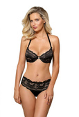 SEFIA Figi z seksownym, koronkowym tyłem, czerń