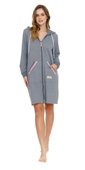 Szlafrok-bluza, miękki i ciepły 5116 bawełna, szary