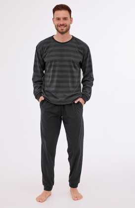 Piżama Cornette 117/280 Loose 15 dł/r S-2XL męska grafitowy