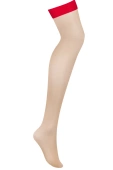 Pończochy Obsessive S814 Stockings, czerwone