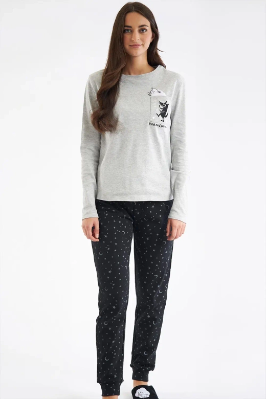 Słodka, miła piżama damska SHEARLY, szara