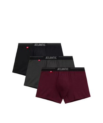 Bokserki Atlantic 3MH-011/25 A'3 S-2XL fioletowy-czarny-khaki