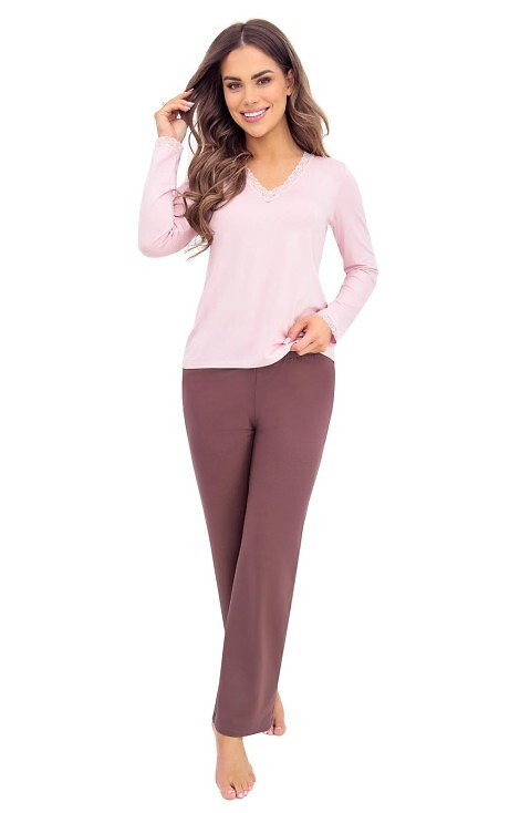 Piżama Donna Daphne dł/r S-2XL pink