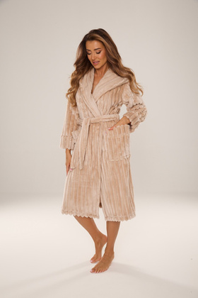 Szlafrok De Lafense 887 Sutton Midi M-2XL piasek