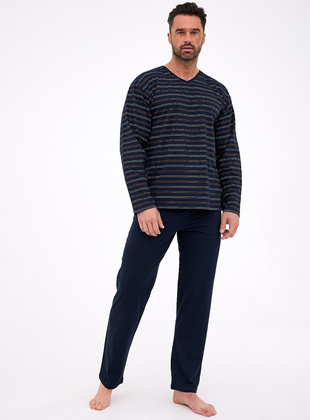 Piżama Cornette Various 139/45 dł/r 3XL-5XL męska granatowy