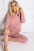Modny komplet damski/dres z kapturem Seattle, pudrowy