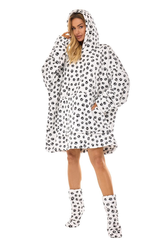 Bluza L&L 2468 dł/r damska szary-biały
