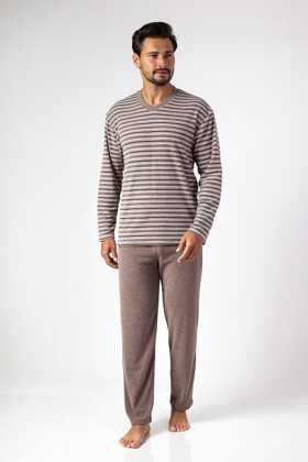 Piżama Regina 450 Frotte dł/r M-XL męska brązowy