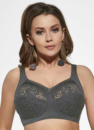 Biustonosz soft bez fiszbin Krystyna Viki 579 Stalowy stalowy