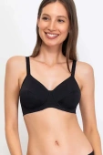 Gładki Miękki Biustonosz Donna 1962, negro/czarń