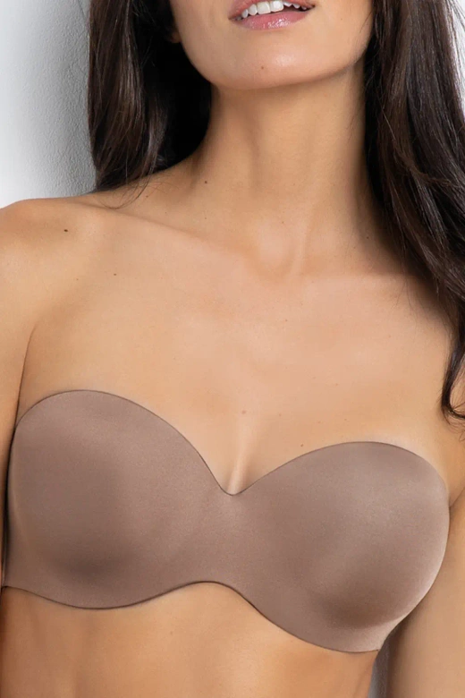 Biustonosz Bardotka Gładki Samonośny Fantastic 1580, stone/szary