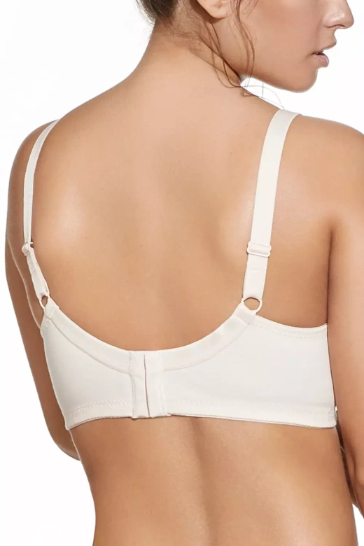 Gładki biustonosz miękki bez fiszbin BLANCA, bianco-biały