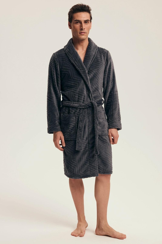 Szlafrok Henderson 43379 Nandu M-3XL grey
