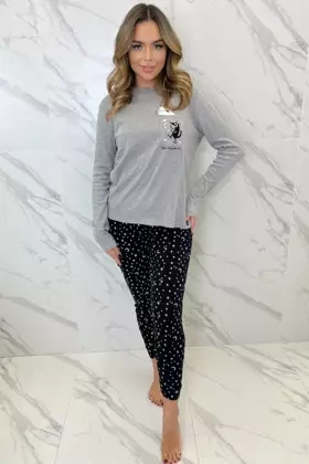 Słodka, miła piżama damska SHEARLY, szara