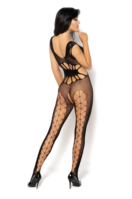 Etain pikantne bodystocking body siatka, czarne
