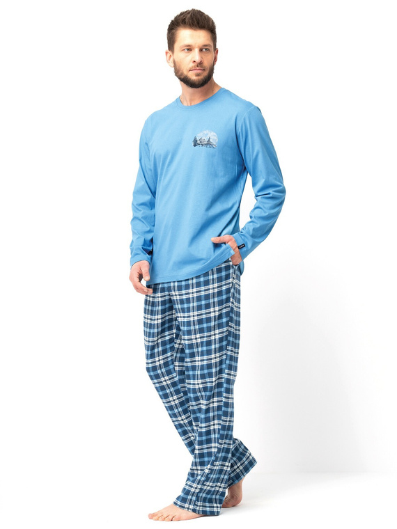 Piżama Key MNS 626 B25 dł/r M-2XL męska niebieski