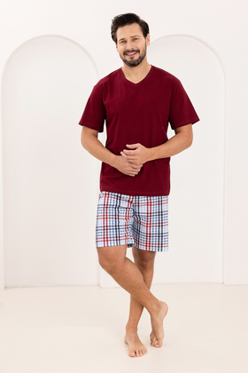 Piżama Regina 505 kr/r M-XL męska bordowy