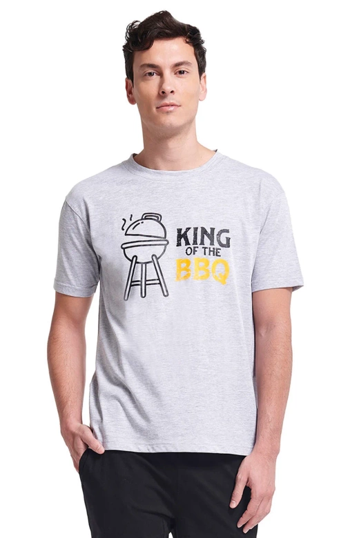 Męska piżama z krótkim rękawem i szortami Gianny, szara