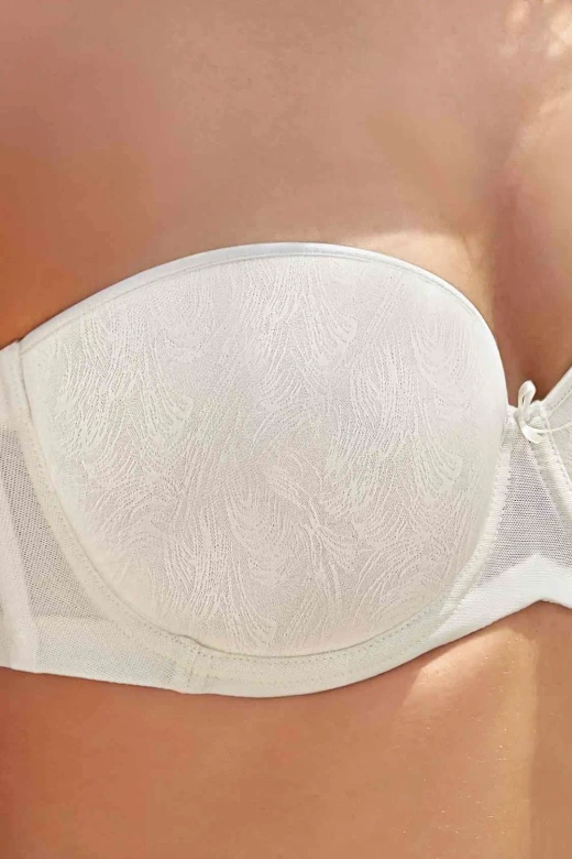 Samonośny gładki biustonosz VILMA, marfil-perła