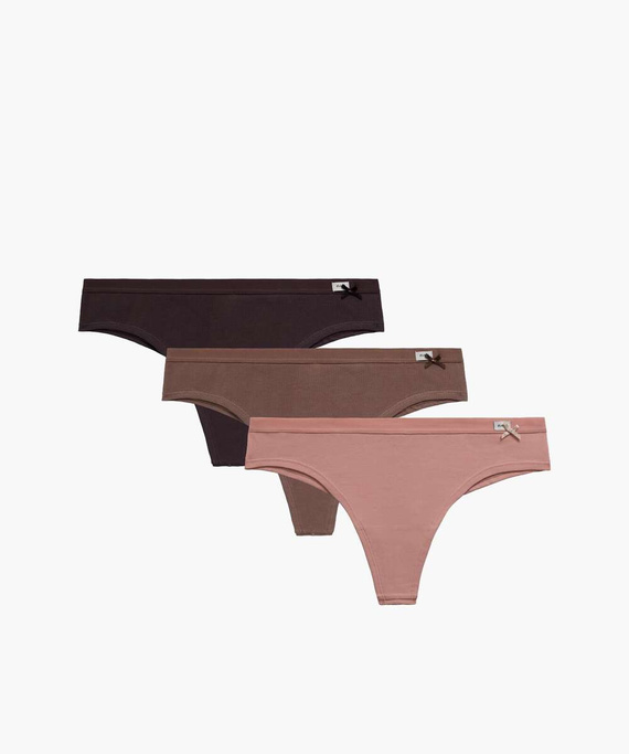 Figi Atlantic 3CLP-005 brazyliany A'3 S-XL ecru-beżowy-pudrowy