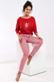 Milutka piżama świąteczna Christmas Cookie 100% bawełna, czerwona