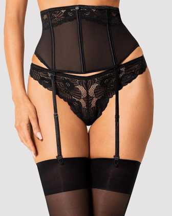 Pas Obsessive Serena Love Garter XS-2XL czarny