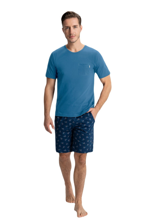 Piżama Luna 807 kr/r 3XL męska niebieski