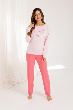 Piżama Regina 705 dł/r M-XL Z25/26 damska różowy