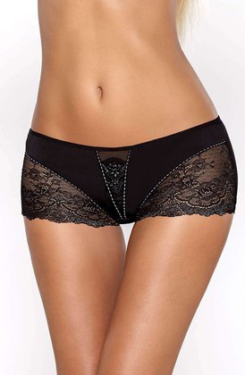 Szorty MIA z koronką, czerń