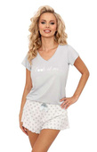 Piżama Donna Maya 1/2 S-2XL ecru-szary