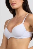 Biustonosz balkonetka na fiszbinach 348, Bianco/Biały