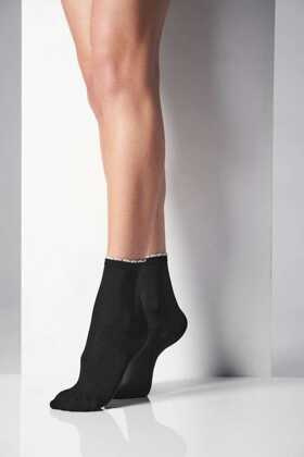 Skarpetki Veneziana Aurelia nero-rosso