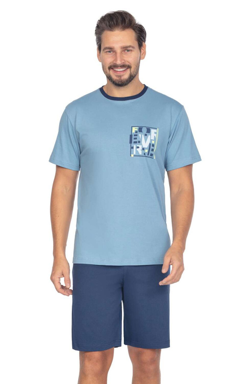 Piżama Regina 462 kr/r M-XL L24 męska turkusowy
