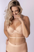 Biustonosz push-up Mefemi Lena 02 beżowy
