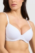 Biustonosz balkonetka na fiszbinach 348, Bianco/Biały