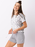 Piżama Key LNS 544 B25 Wiskoza kr/r S-XL biały-szary