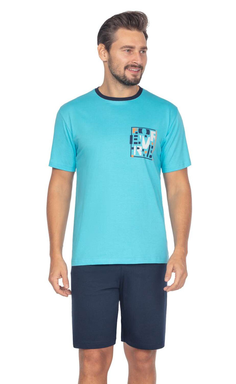 Piżama Regina 462 kr/r 2XL-3XL L24 męska melanż jasny