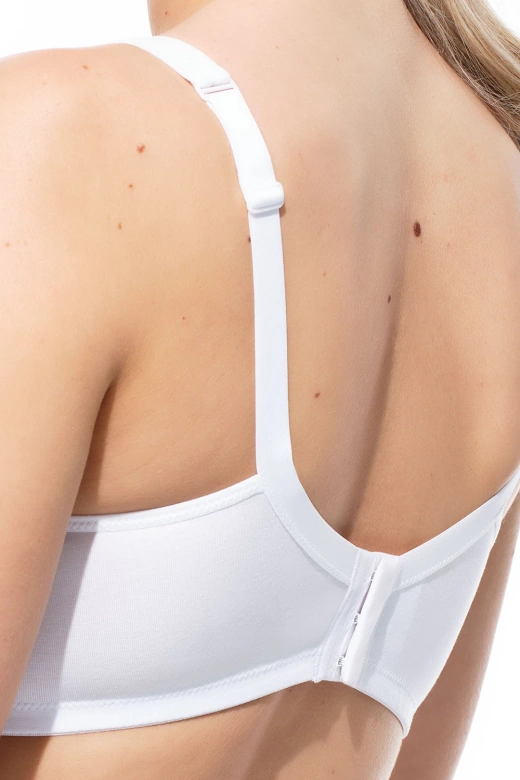 Miękki bawełniany biustonosz na fiszbinach 2434, Bianco/Biel
