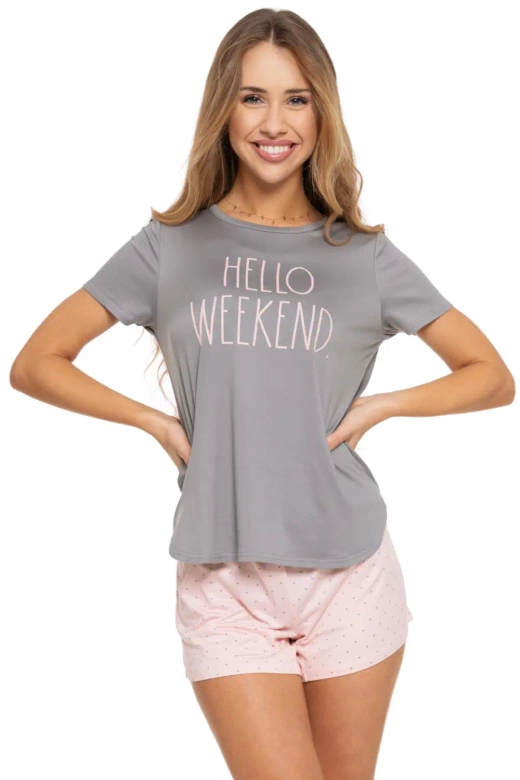 Miękka piżamka HELLO WEEKEND PDD2100-003, szara
